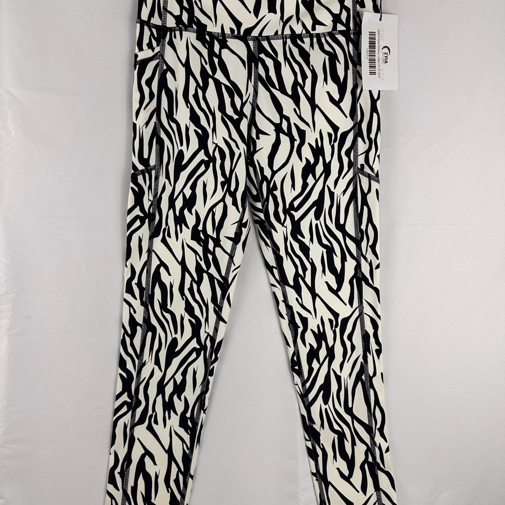 ZYIA Black and White Safari Print Leggings